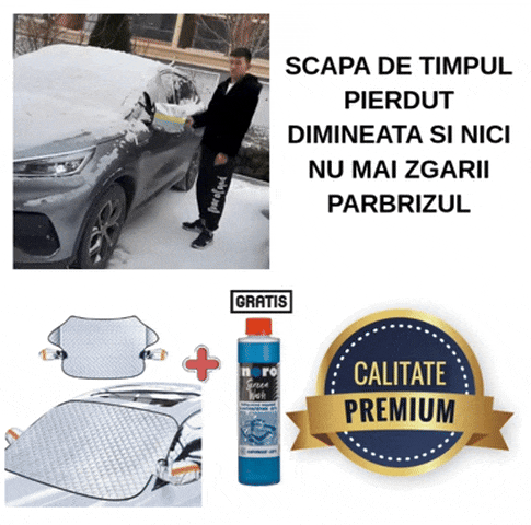 Husa Protectoare Parbriz Si Oglinzi + Lichid Parbriz Cadou